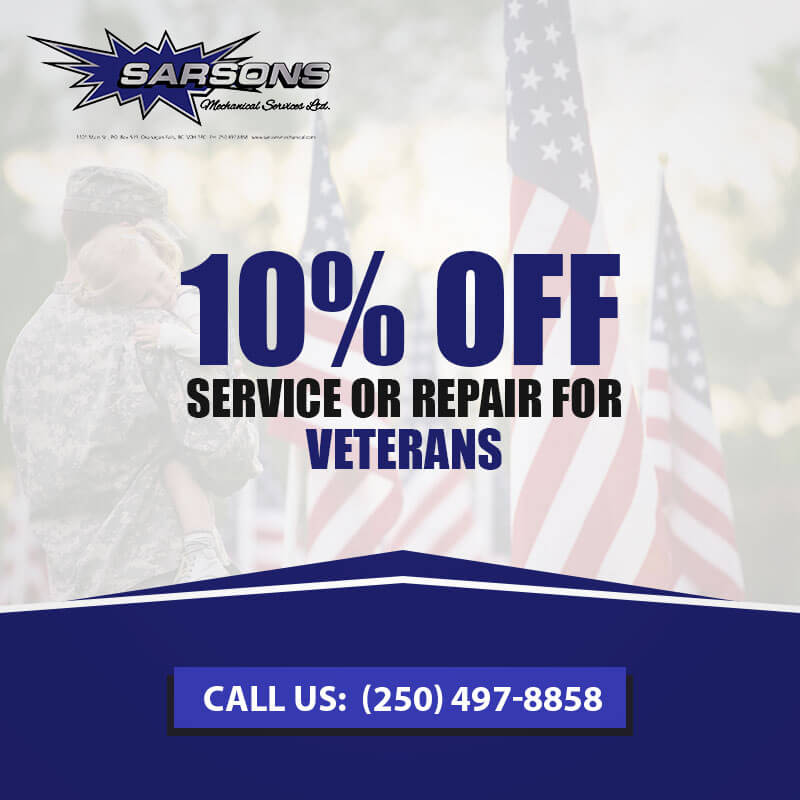 10% OFF For Veterans