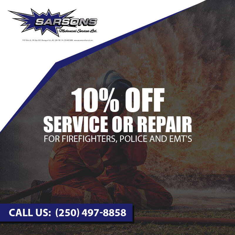 10% OFF for Fire Fighter, Police